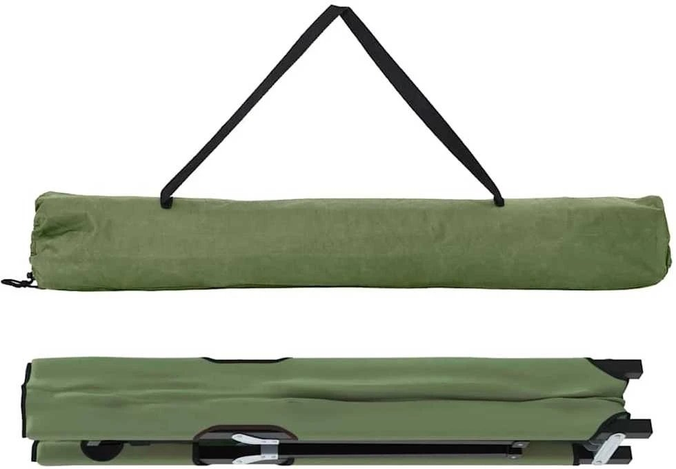 Sulankstoma Kempingo Lova 2 vnt. Žalia 206 x 76 x 74 cm