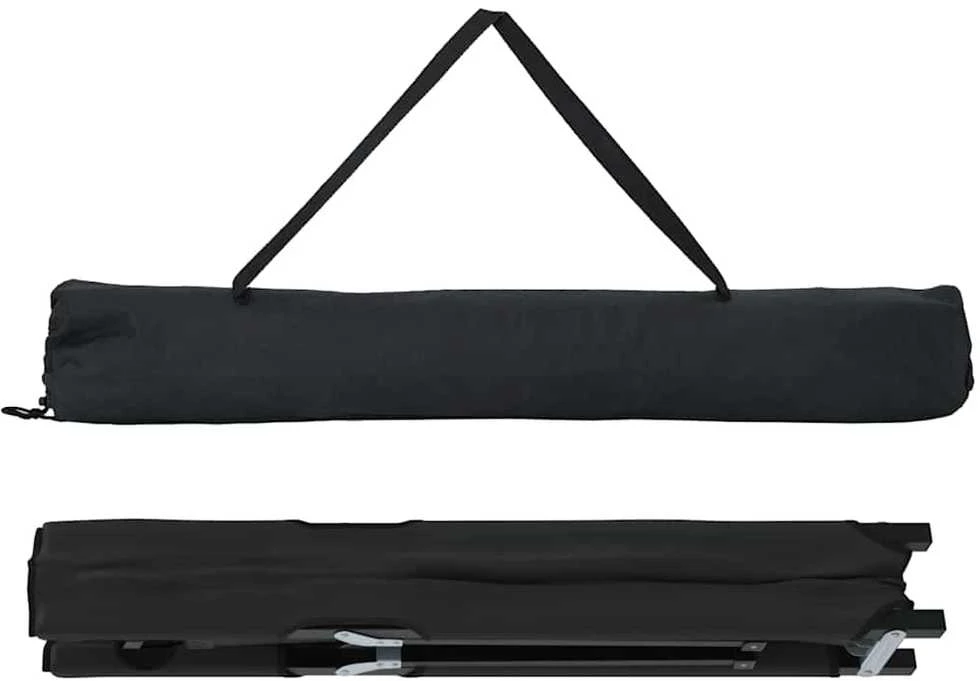 Sulankstoma Kempingo Lova Juoda 206 x 76 x 74 cm