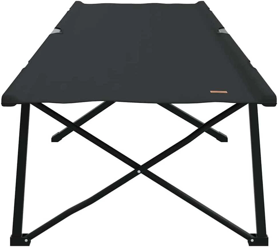 Sulankstoma Kempingo Lova Juoda 206 x 76 x 74 cm