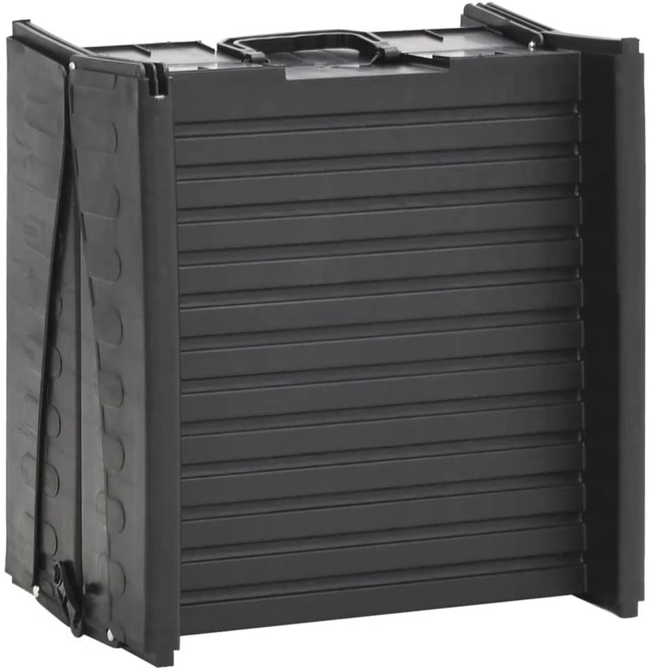 Sulankstoma rampa šunims, juoda, 153x40x12,5cm, plastikas