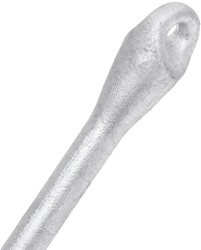 Sulankstomas inkaras, sidabrinis, 4kg, karštai cinkuotas ketus