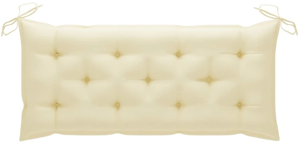 Sulankstomas sodo suoliukas su pagalvėle, 118cm, bambukas