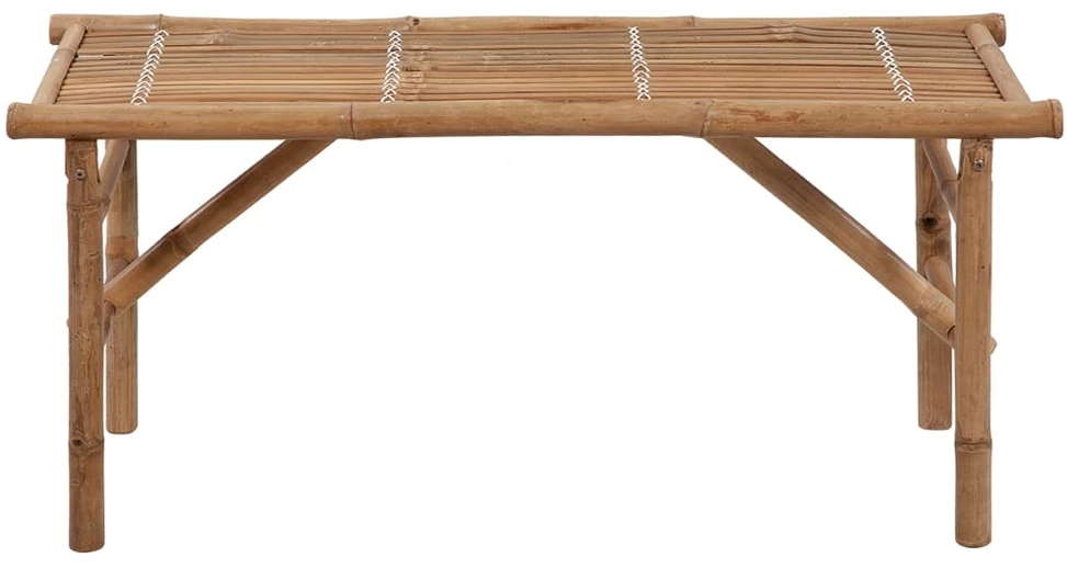 Sulankstomas sodo suoliukas su pagalvėle, 118cm, bambukas