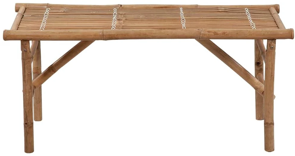 Sulankstomas sodo suoliukas su pagalvėle, 118cm, bambukas
