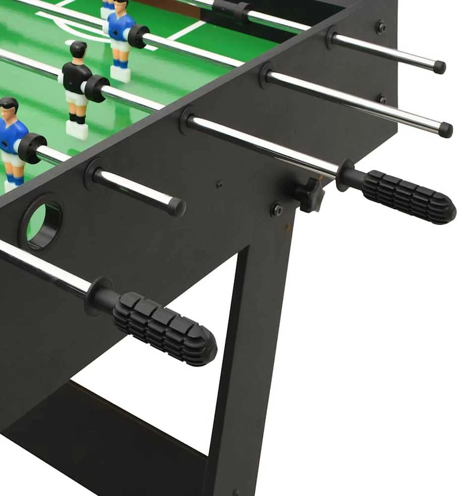 Sulankstomas stalo futbolo stalas, 121x61x80cm, juodas