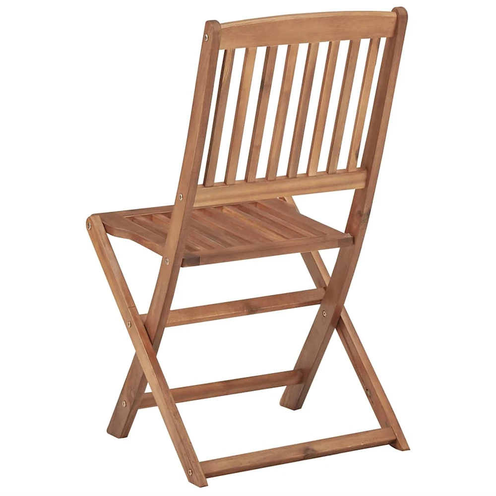 Sulankstomos kėdės, 4 vnt. su pagalvėlėmis, masyvi akacijos mediena