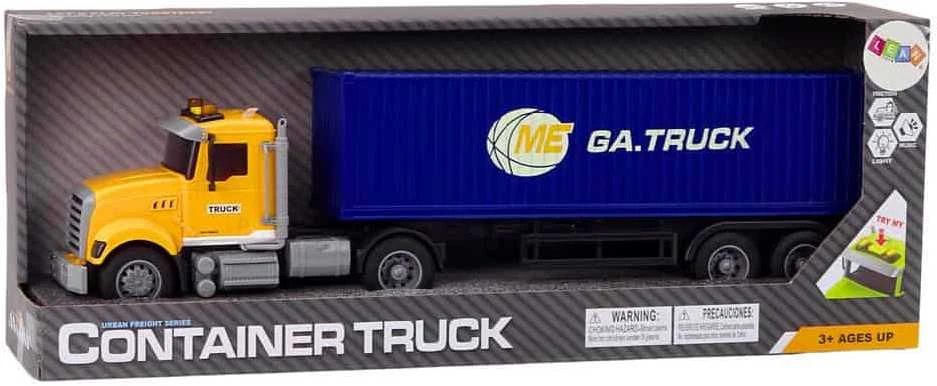 Lean Toys Sunkvežimis su Nuimama Puspriekabe ir Šviesos bei Garso Efektais