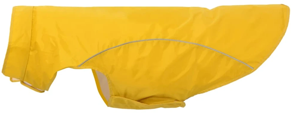 Šuns lietpaltis su šviesą atspindinčiomis juostelėmis, poliesteris, geltonas, 4XL