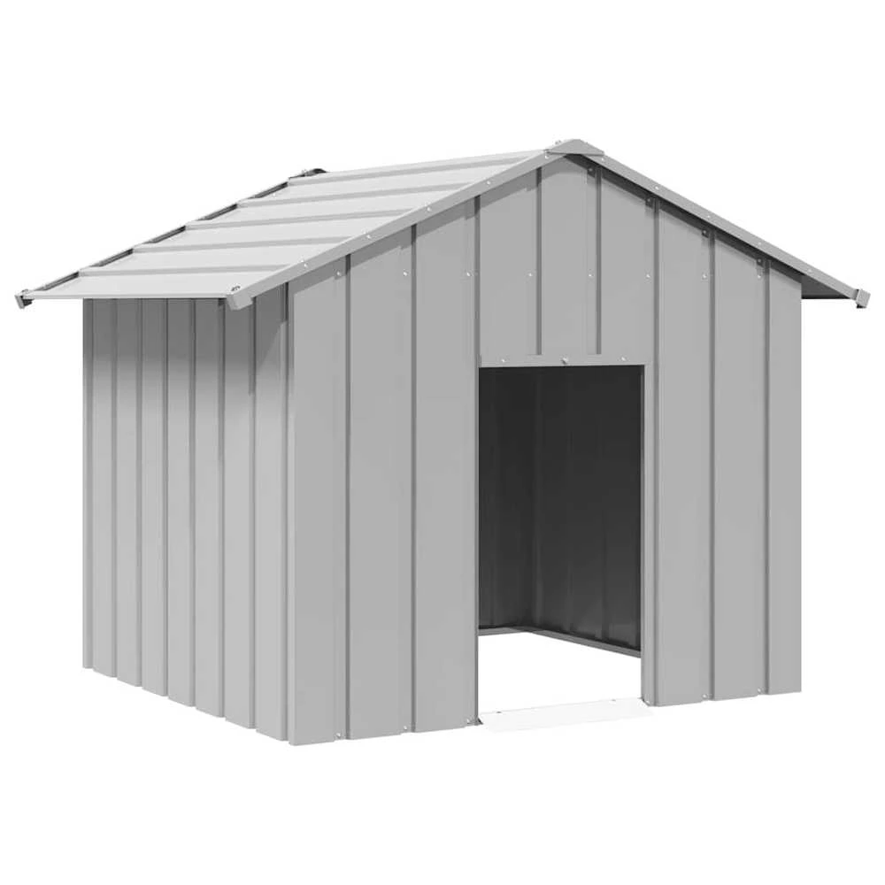 šunų namelis su stogu 131x101x102 cm cinkuoto plieno
