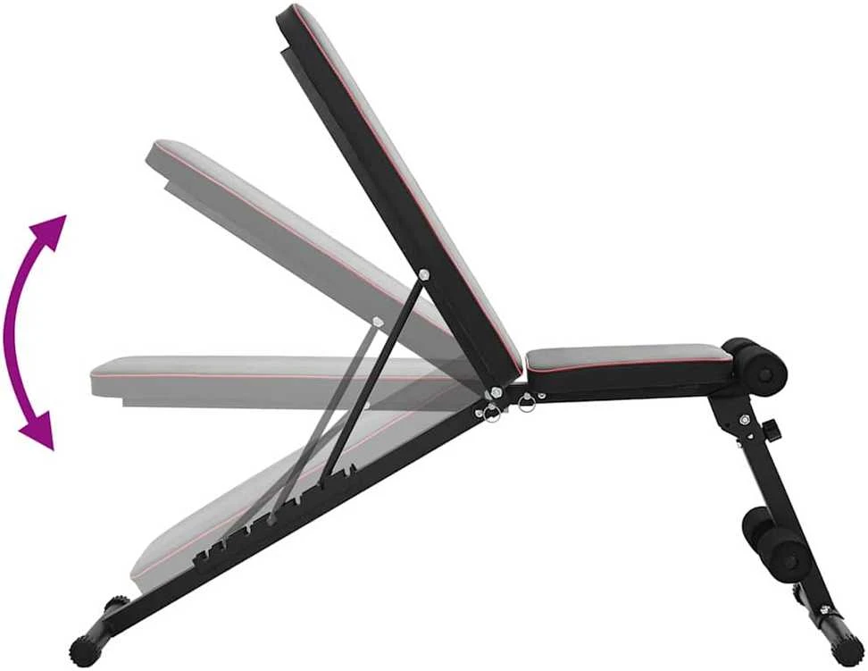 Svorio suoliukas Juoda 131 x 41 x 110 cm