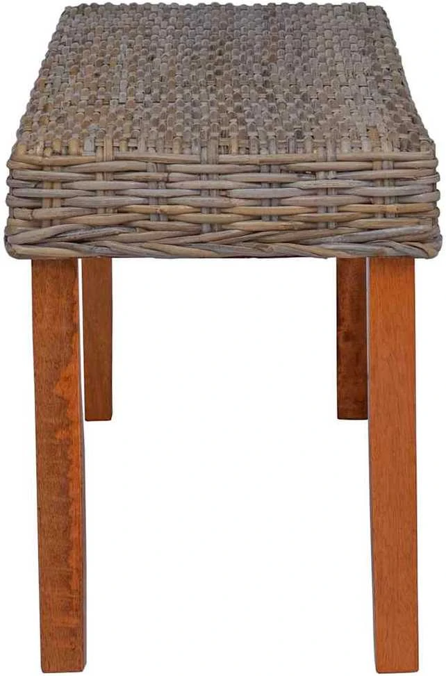Suoliukas, 110cm, natūralus Kubu ratanas ir mango masyvas