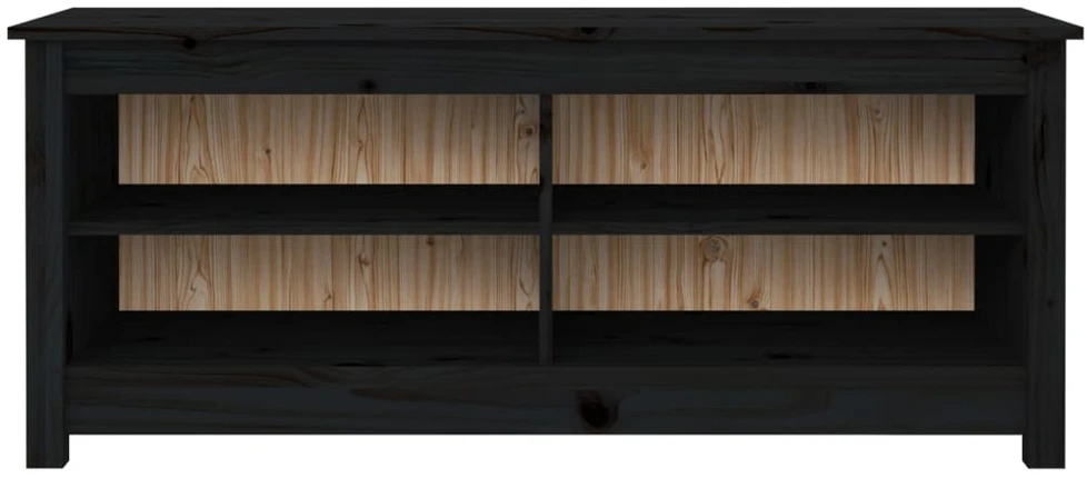 Suoliukas batams, juodas, 110x38x45,5cm, pušies masyvas