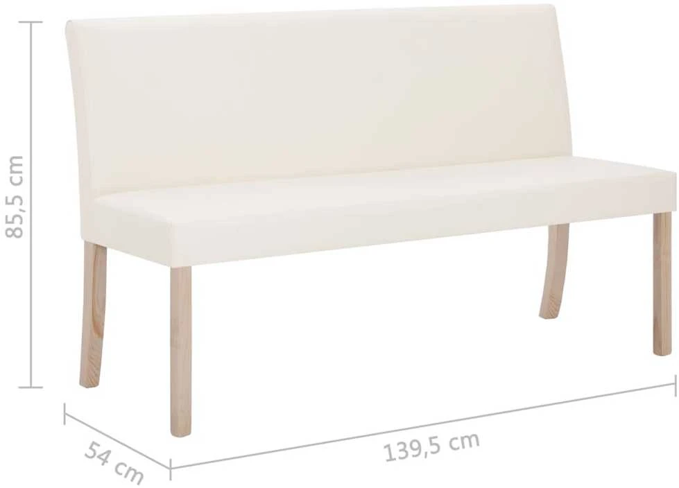 Suoliukas, kreminės sp., 139,5cm, dirbtinė oda