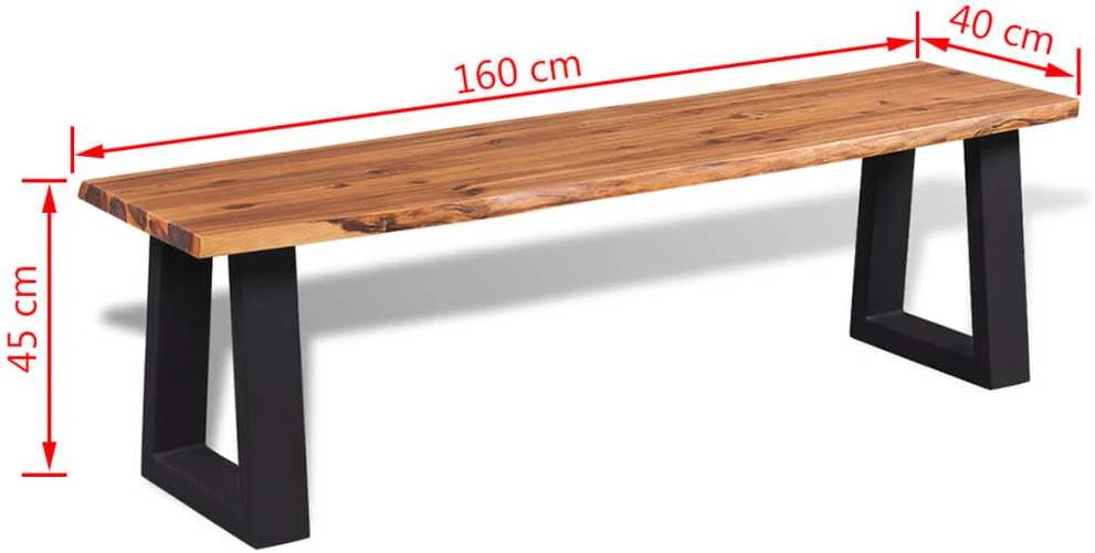 Suoliukas, masyvi akacijos mediena, 160cm