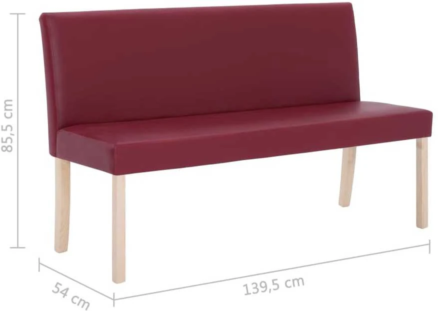 Suoliukas, raudonojo vyno sp., 139,5cm, dirbtinė oda