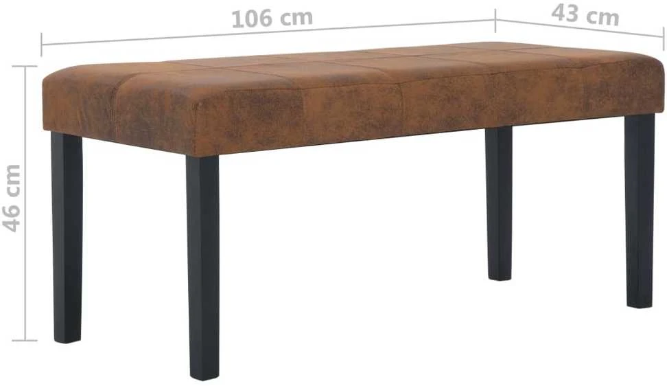 Suoliukas, rudas, 106cm, dirbtinė versta oda