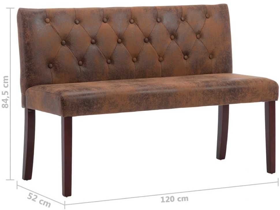 Suoliukas, rudos spalvos, 120cm, dirbtinė versta oda