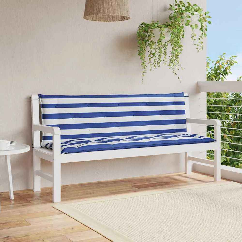 Suoliuko pagalvėlės, 2vnt., mėlynos/baltos, 150x50x7cm, audinys