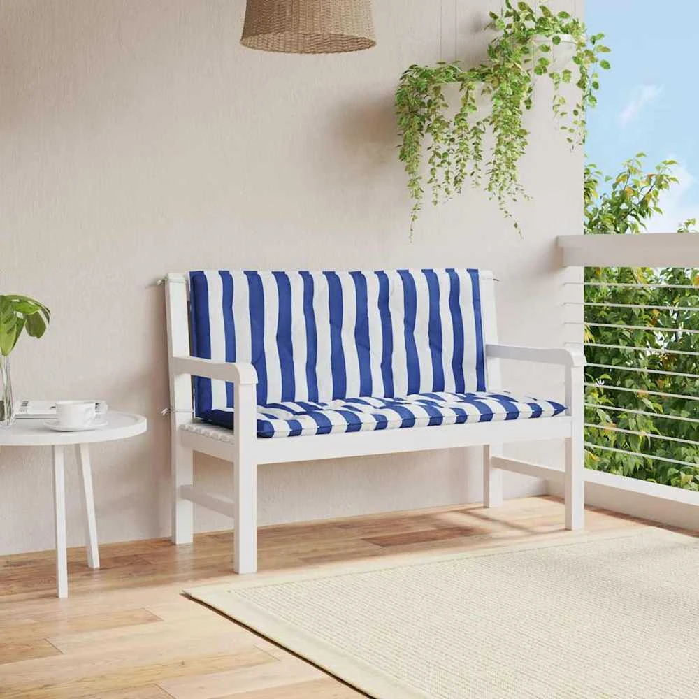 Suoliuko pagalvėlės, 2vnt., mėlynos/baltos, 120x50x7cm, audinys