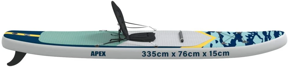 SUP lenta su sėdyne 2-in-1 APEX 335 x 76 x 15 cm Mėlyna