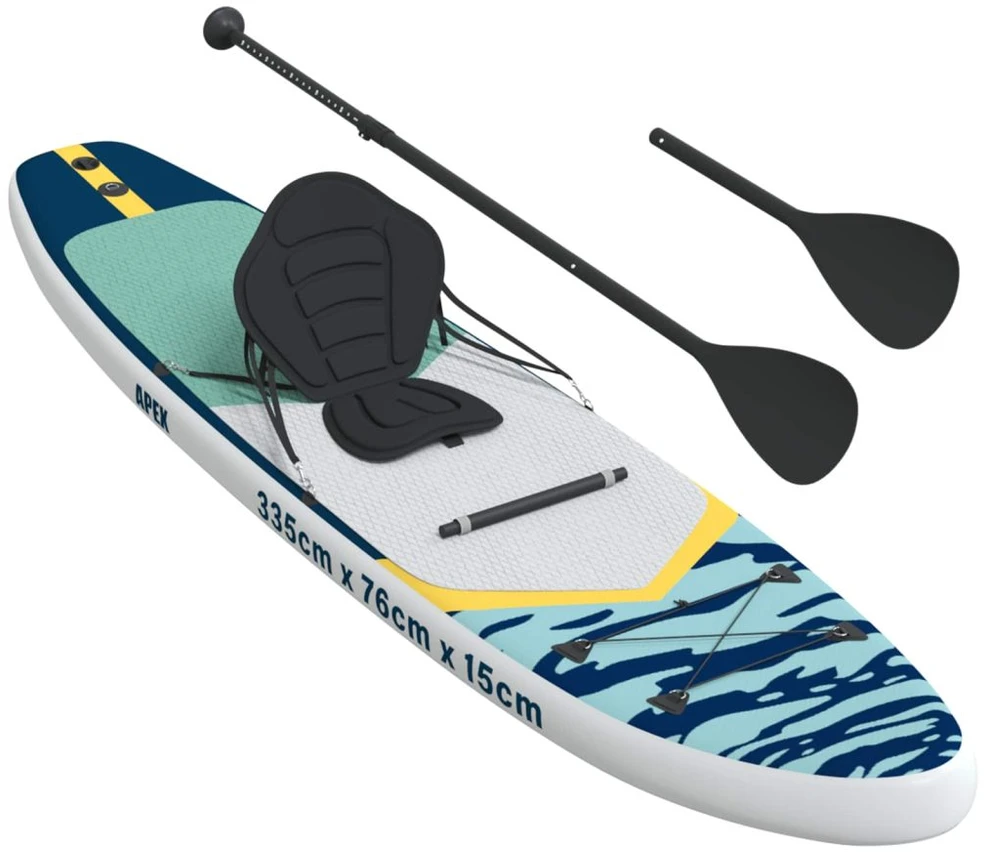 SUP lenta su sėdyne 2-in-1 APEX 335 x 76 x 15 cm Mėlyna