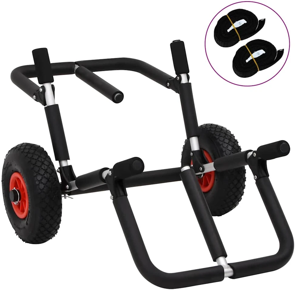 Baidarės vežimėlis, aliuminis, sulankstomas, 90kg