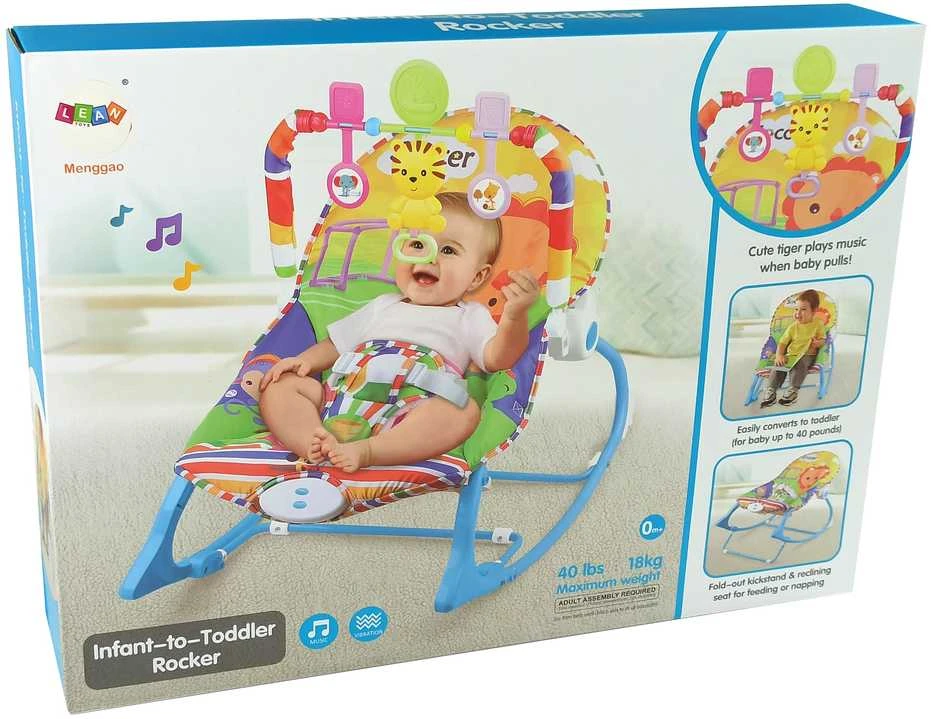 Lean Toys 2-in-1 sūpuoklė-kėdutė su tigru