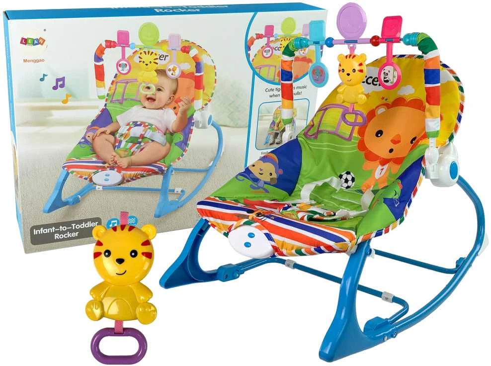 Lean Toys 2-in-1 sūpuoklė-kėdutė su tigru