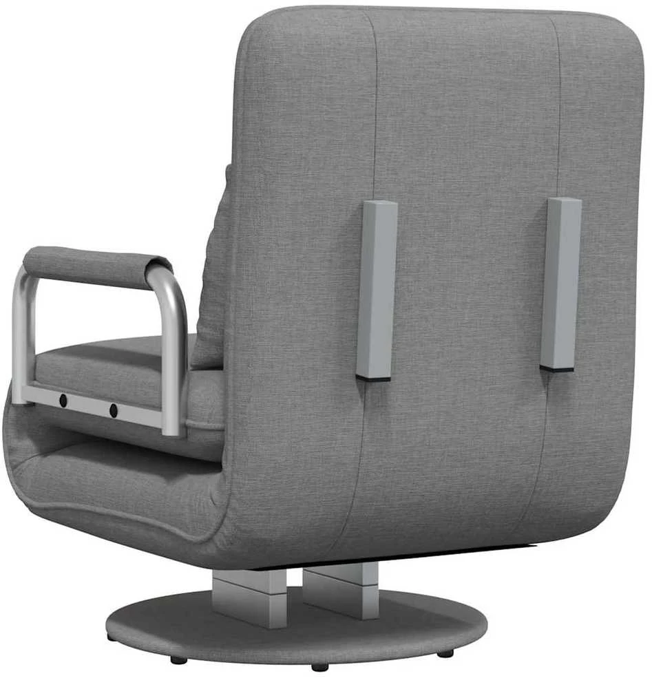 Supamoji kėdė ir sofa-lova, šviesiai pilka, audinys
