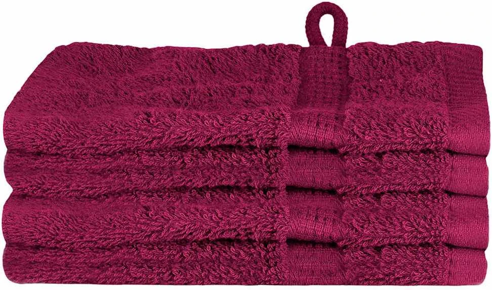 Svečių Rankšluostis SOLUND 4 pcs Vyšninė 15 x 21 cm 550 gsm