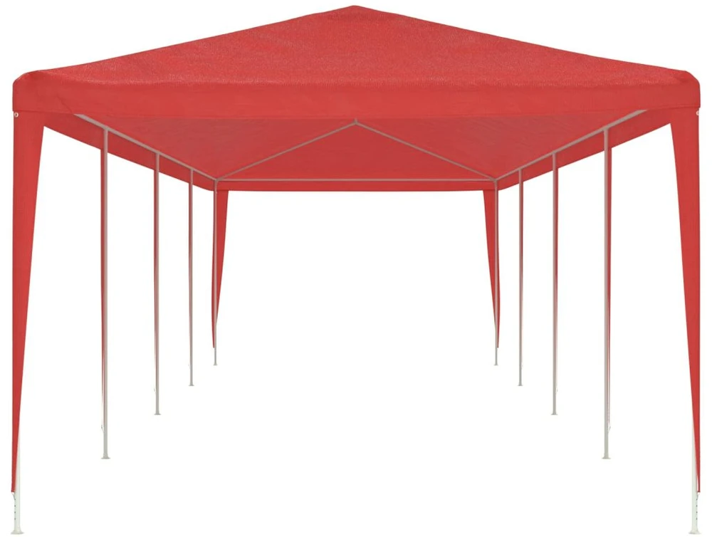 Šventės palapinė Raudona 1200 x 300 x 255 cm PE ir plienas