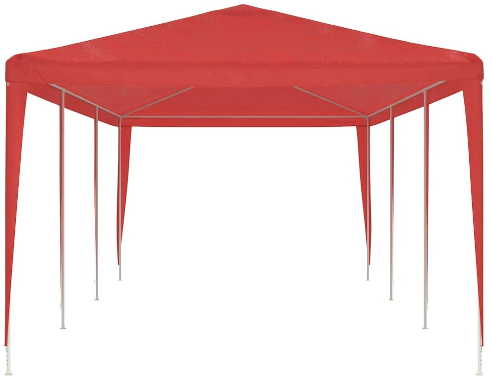 Šventės palapinė Raudona 900 x 300 x 255 cm PE ir plienas