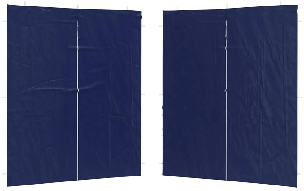 Šventinės palapinės šoninė siena 2 vnt. 200 x 195 cm Mėlyna