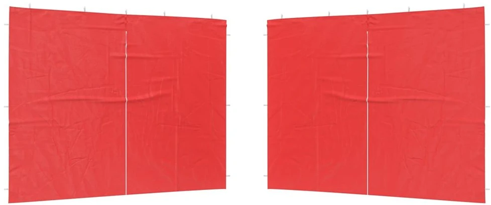 Šventinės palapinės šoninė siena 2 vnt. 300 x 195 cm Raudona