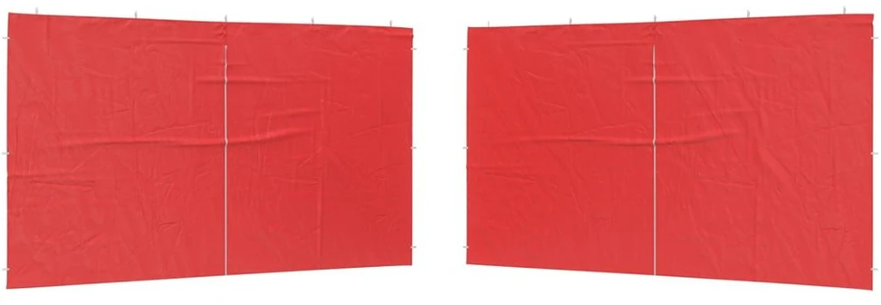 Šventinės palapinės šoninė siena 2 vnt. 400 x 195 cm Raudona