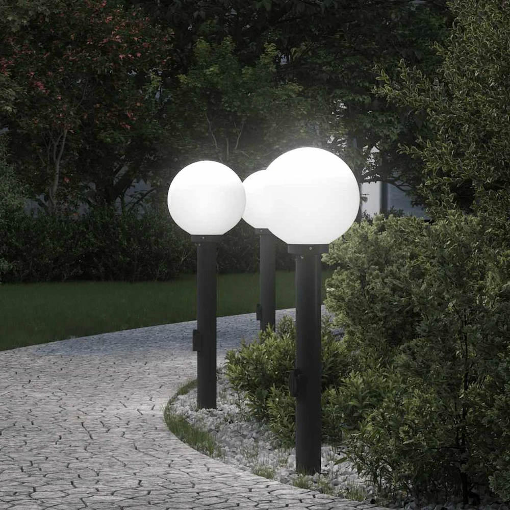 Pakabinamas šviestuvas Šviestuvai su išleidimo anga, 3 vnt., 80 cm, juodi, IP44