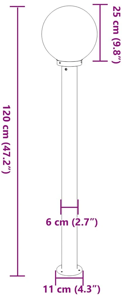 Pakabinamas šviestuvas Šviestuvai stulpeliams, 3 vnt., 120 cm, nerūdijantis plienas, IP44