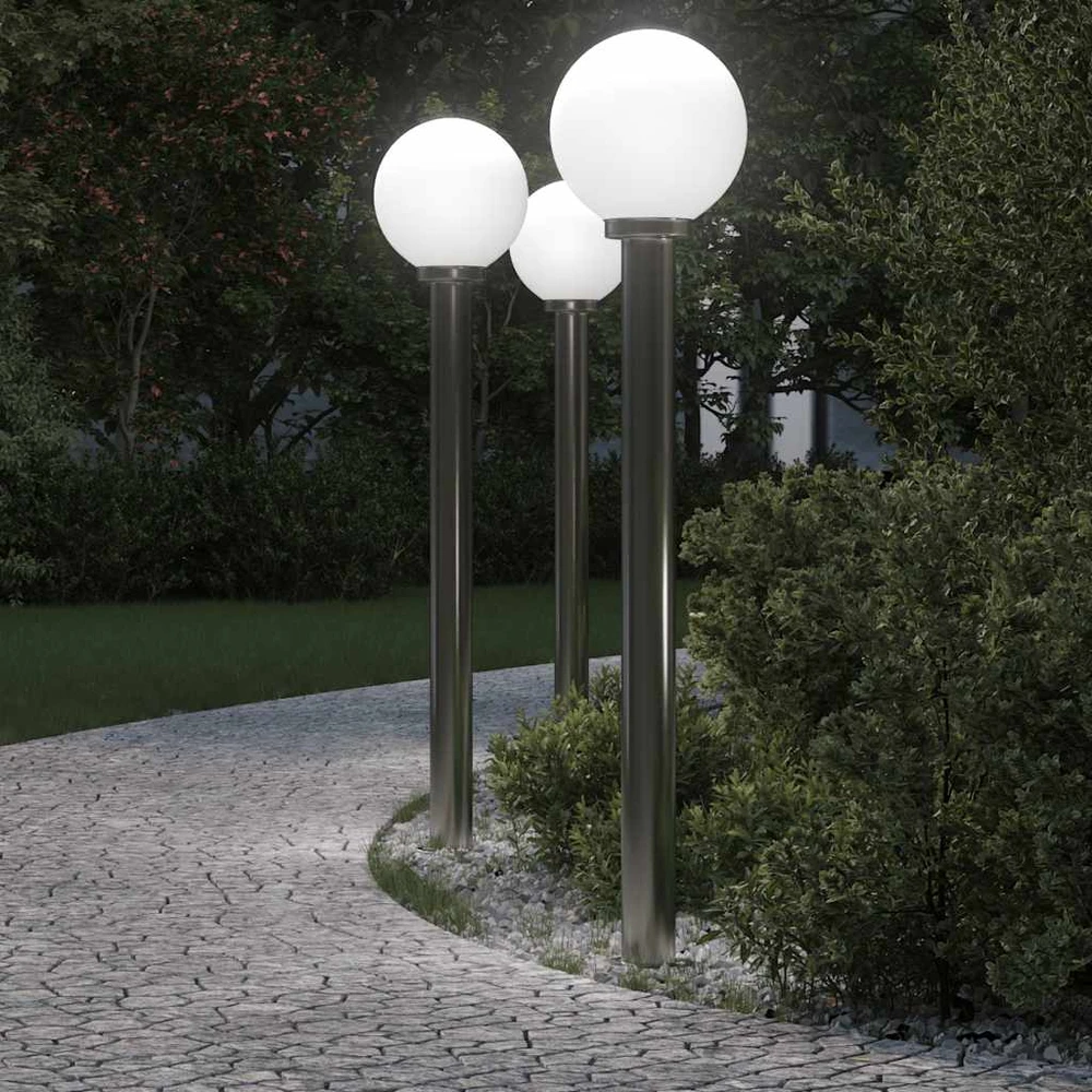 Pakabinamas šviestuvas Šviestuvai stulpeliams, 3 vnt., 120 cm, nerūdijantis plienas, IP44