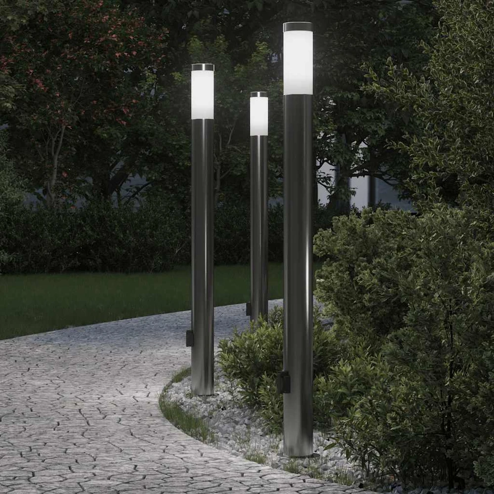 Pakabinamas šviestuvas Šviestuvai su išleidimo anga, 3 vnt., 110 cm, nerūdijantis plienas, IP44
