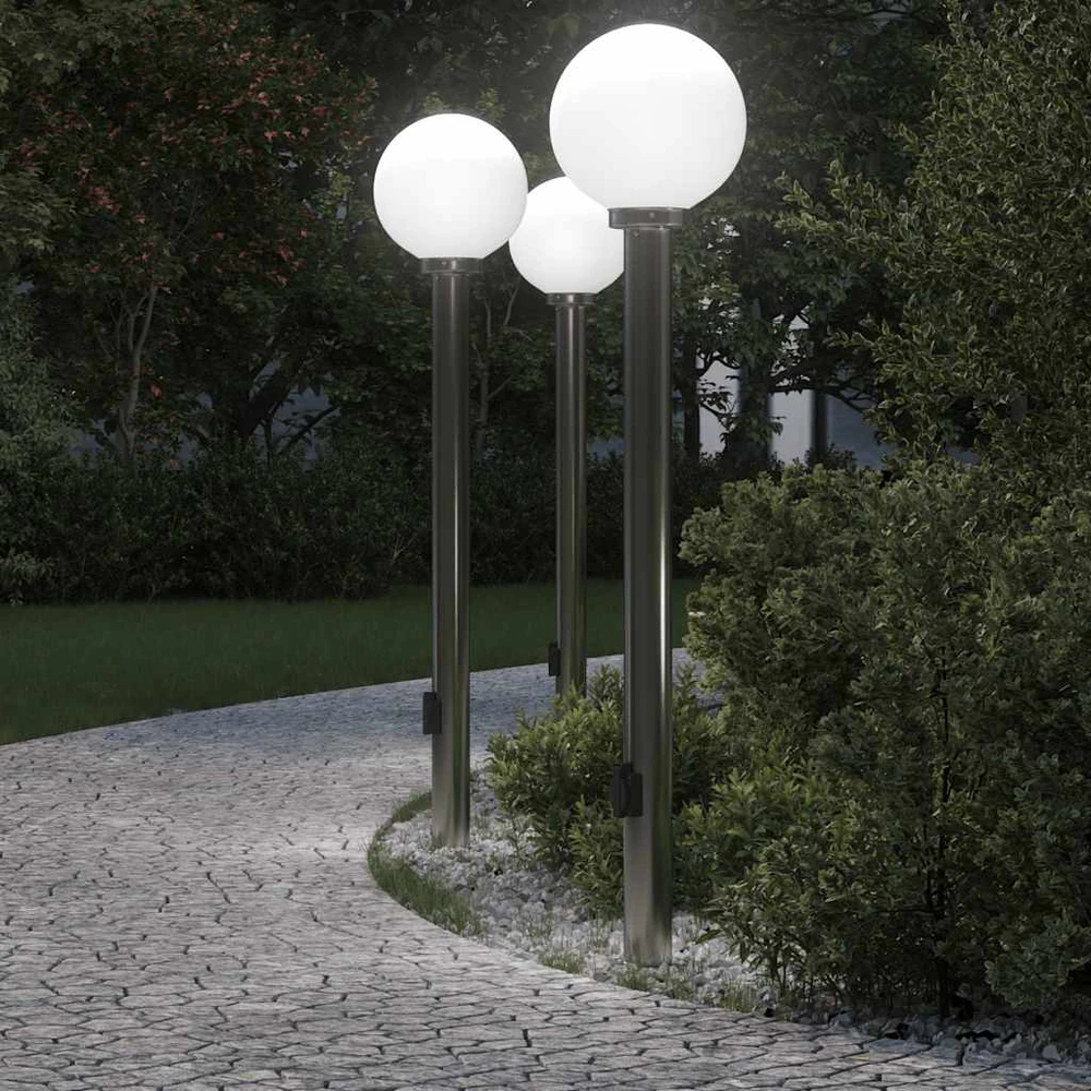 Pakabinamas šviestuvas Šviestuvai su išleidimo anga, 3 vnt., 120 cm, nerūdijantis plienas, IP44