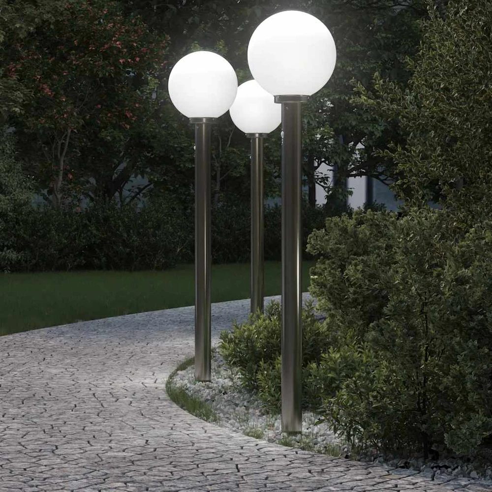 Pakabinamas šviestuvas Šviestuvai su jutikliu, 3 vnt., 120 cm, nerūdijantis plienas, IP44