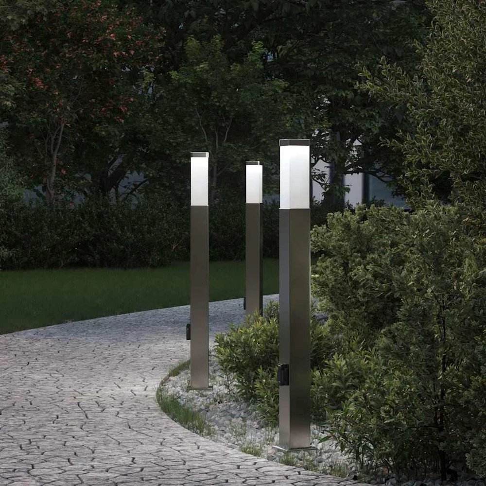 Pakabinamas šviestuvas Šviestuvai su išleidimo anga, 3 vnt., 80 cm, nerūdijantis plienas, IP44