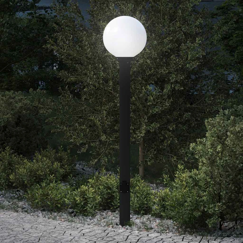 Pakabinamas šviestuvas Šviestuvas su stulpeliu ir lizdu, 120 cm, juodas, IP44
