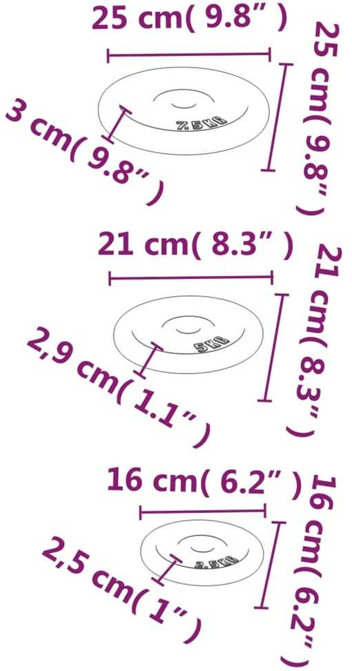 Svoriai, 6vnt., 30kg, ketus