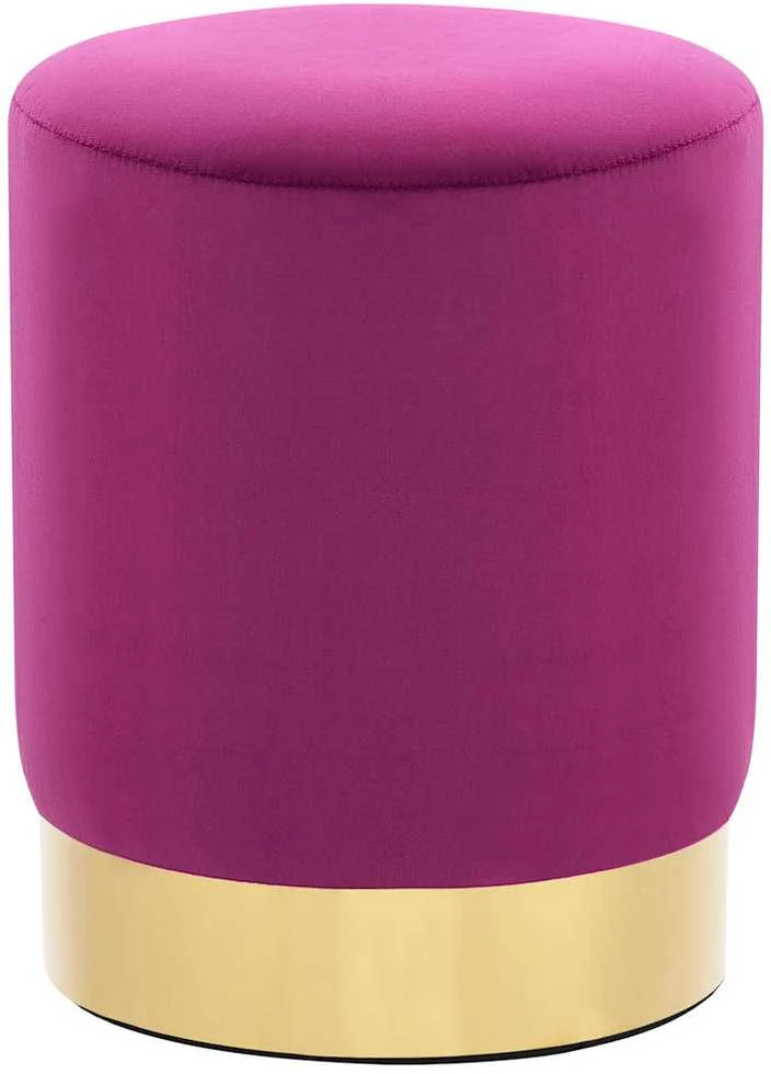 Taburetė, violetinės ir auksinės spalvos, aksomas