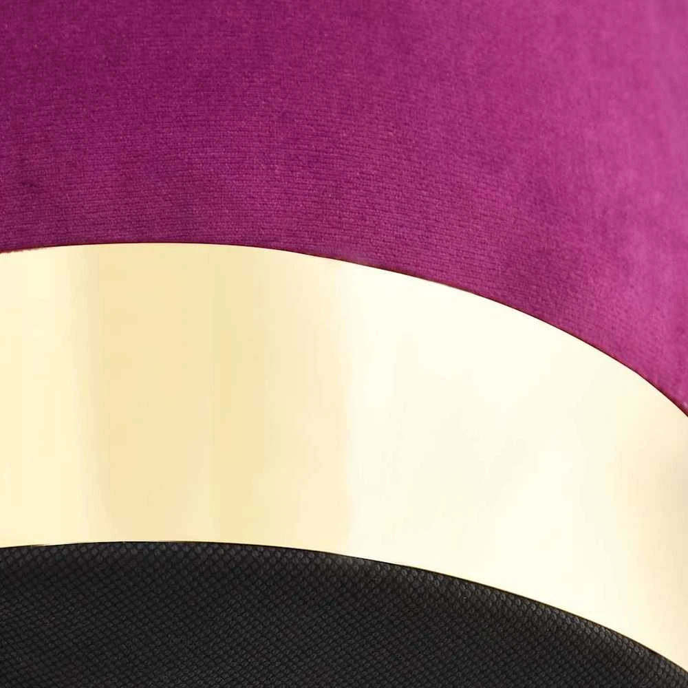 Taburetė, violetinės ir auksinės spalvos, aksomas