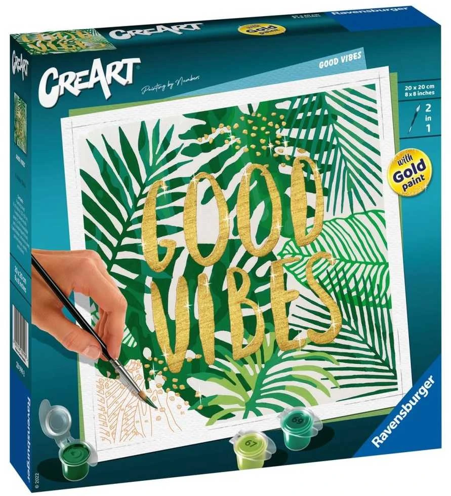 Tapymas pagal skaičius CreArt Good Vibes 28999 Ravensburger 20x20cm