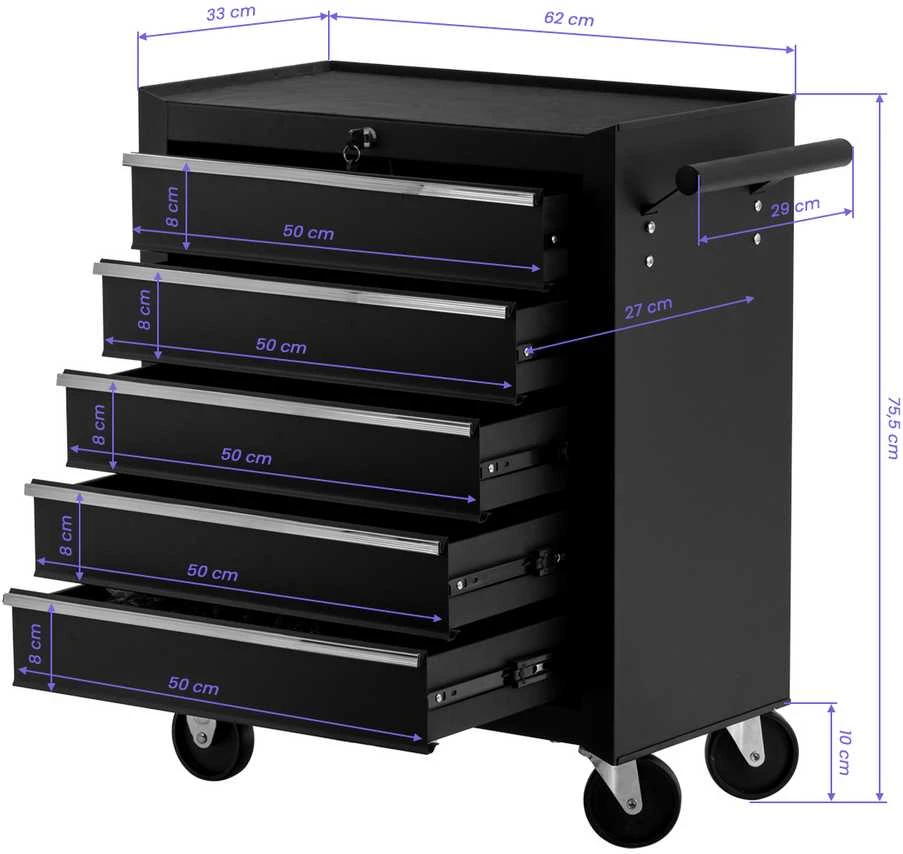 Activeshop Tatuiruočių meistro staliukas Pro Ink 015 juodas