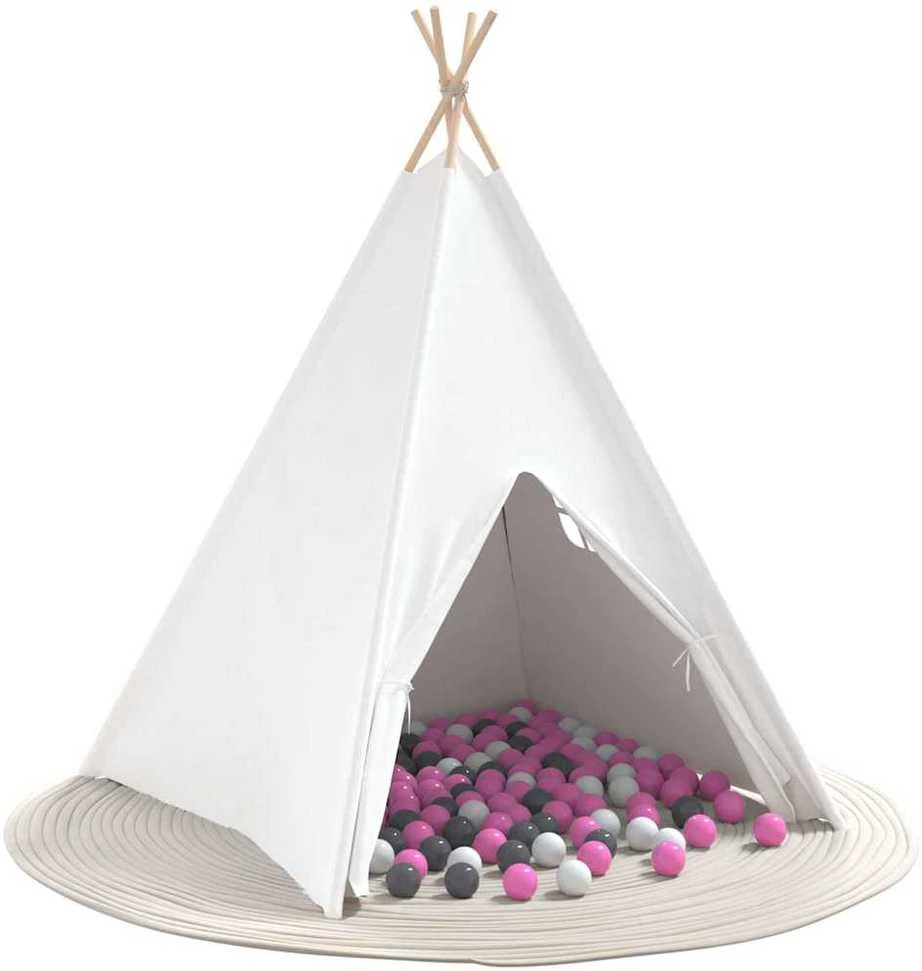 Teepee palapinė Balta 120 x 120 x 150 cm Audinys ir plastikas