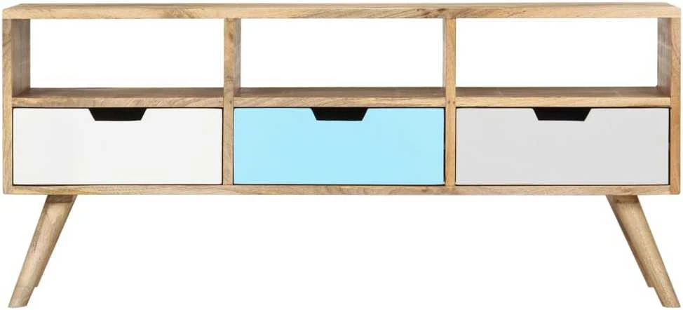 TV staliukas Televizoriaus spintelė, 110x35x48cm, mango medienos masyvas